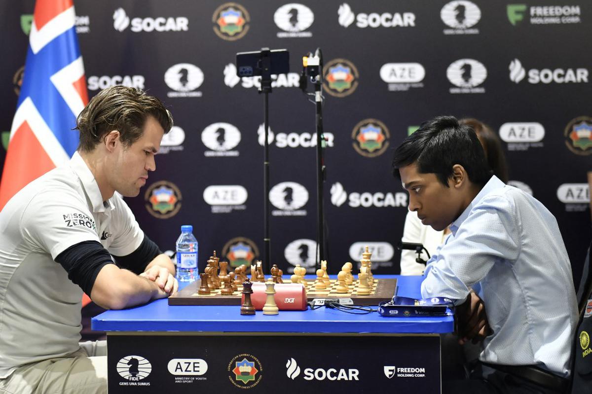 The first game of the #FIDEWorldCup final between Praggnanandhaa and Magnus  Carlsen ends in a draw after 35 moves. : r/chess