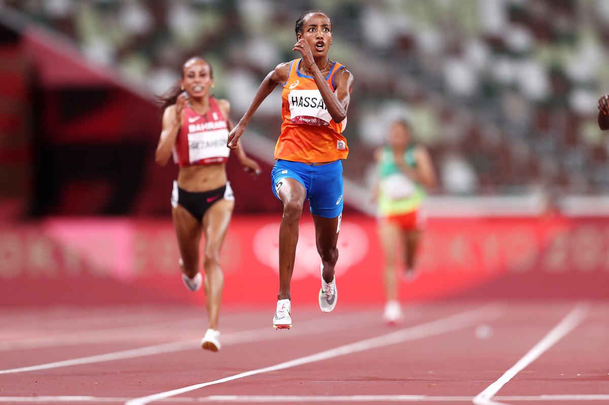 Long-distance marvel: Hassan raised eyebrows when she announced she would compete in the 1500m, 5000m and 10,000m at the Tokyo Olympics. She won the 5000m and 10,000m titles and secured bronze in the 1500m. | Photo credit: Getty Images