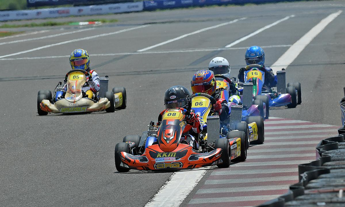 Action from IAME Series India in Coimbatore on Sunday.