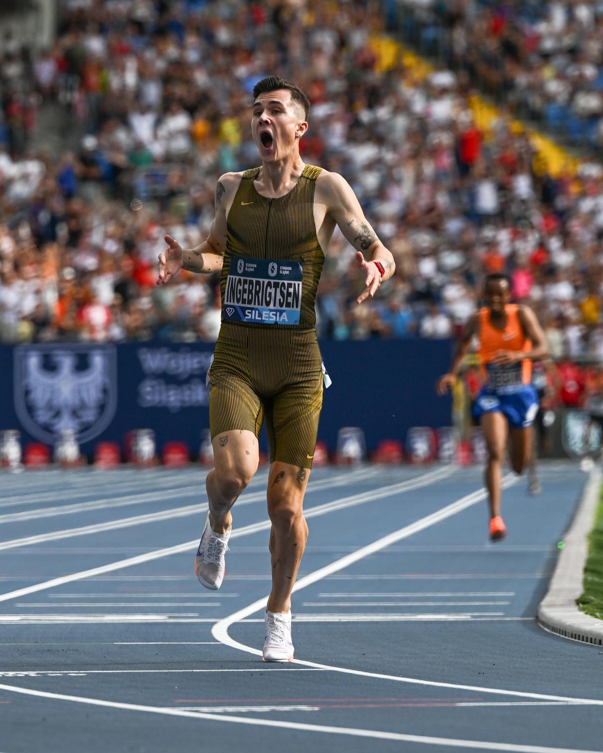 Middle-distance titan: Ingebrigtsen broke the longest-standing men’s athletics world record in individual track events when he won the 3,000m at Chorzow last weekend. | Photo credit: Getty Images