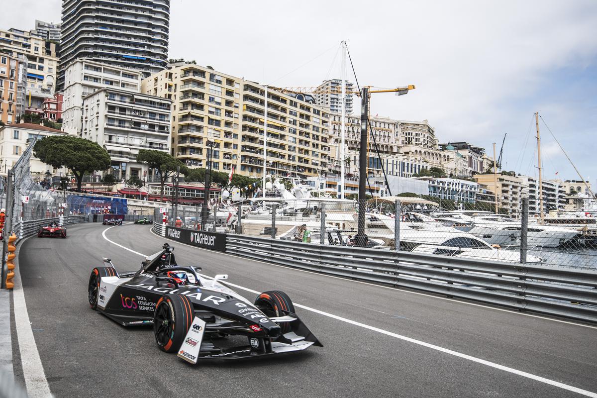 Staying road relevant: Formula E uses grooved all-weather tyres, similar to those found on road cars, unlike the slicks Formula One uses. It’s a conscious decision, designed to show that ‘a race car can perform while keeping the essence of what a road tyre is’. | Photo credit: Getty Images Staying road relevant: Formula E uses grooved all-weather tyres, similar to those found on road cars, unlike the slicks Formula One uses. It’s a conscious decision, designed to show that ‘a race car can perform while keeping the essence of what a road tyre is’. | Photo credit: Getty Images