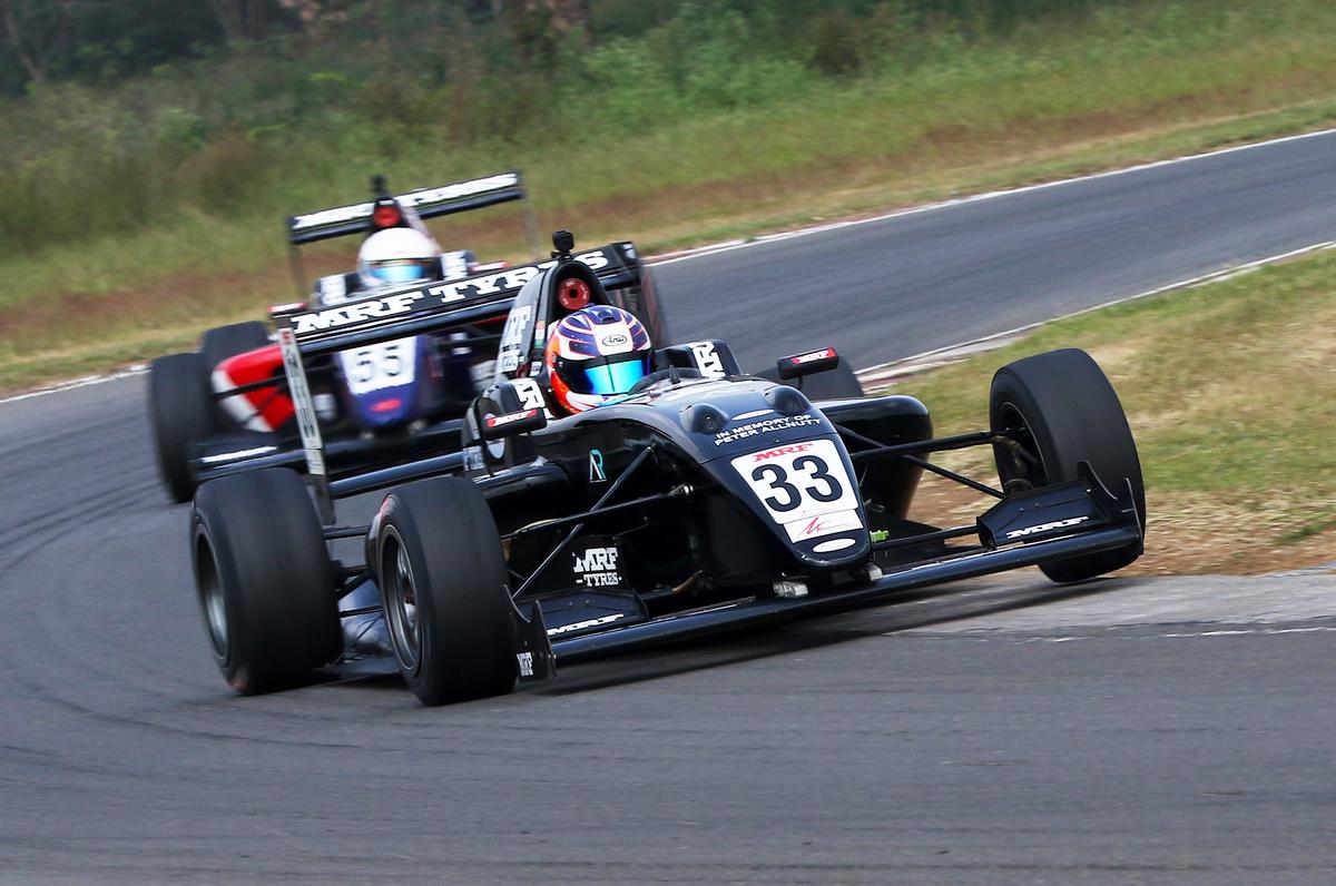 Sai Sanjay, the leader in MRF F2000 category.