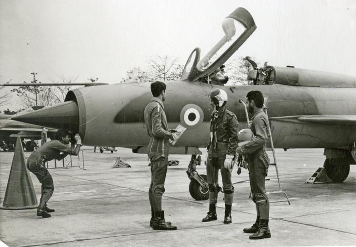 Test pilots ready to take off in a MiG variant on a system testing mission. 