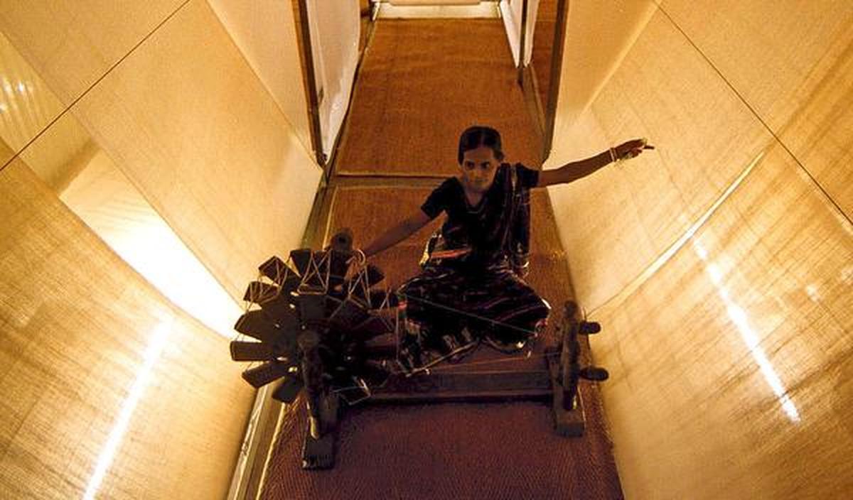 The collection of contemporary Khadi clothing is 100 percent hand-spun and hand-woven.