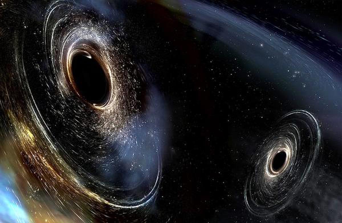 The properties of merging black holes can be calculated from the initial part of the signal waveform. Representative image.