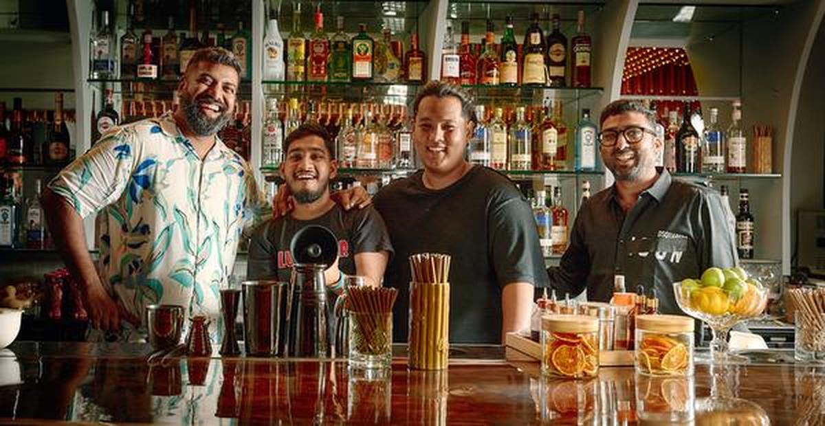 (Clockwise from far left) L to R: Santhosh Zachariah Abraham, Rohit Rajput, Bishal Gurung, RVS Kiran