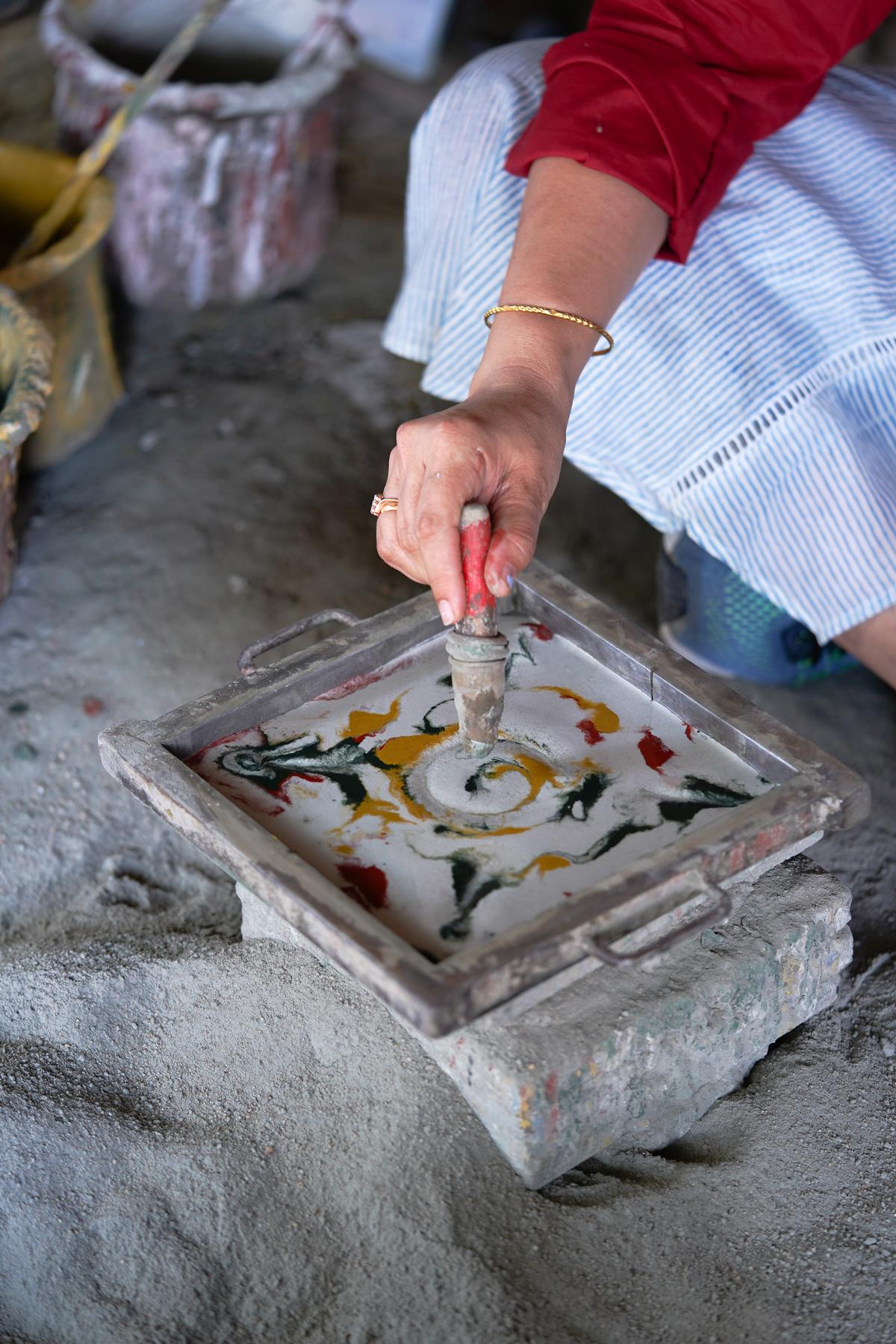 Handcrafted Athangudi tiles