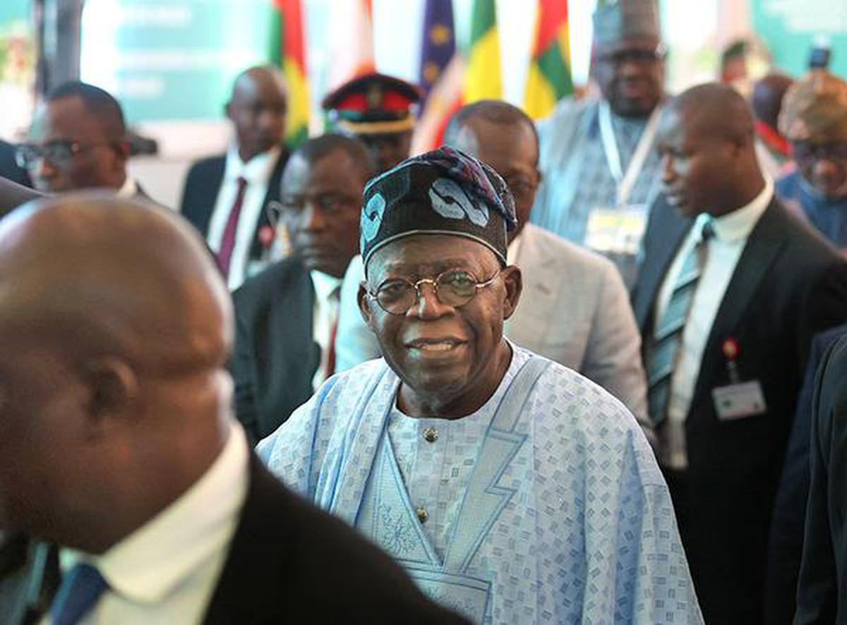 President of Nigeria and chairperson of ECOWAS, Bola Ahmed Tinubu at the bloc’s summit on August 10. 