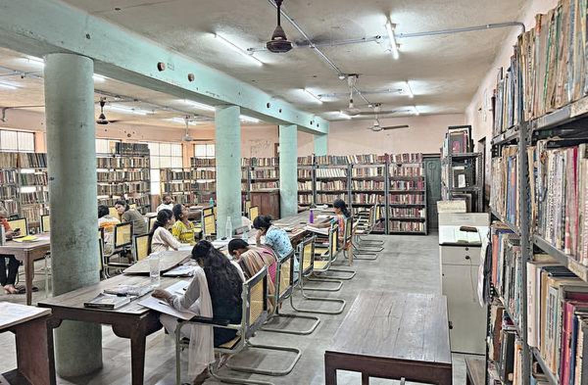 The air raid protection shelter that has been turned into a library in Shalibanda in Hyderabad. The air raid protection shelter that has been turned into a library in Shalibanda in Hyderabad.