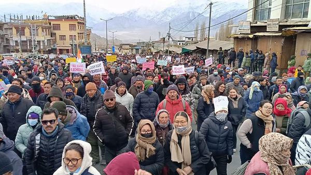 Explained | Why has Ladakh turned to mass protests in freezing temperatures