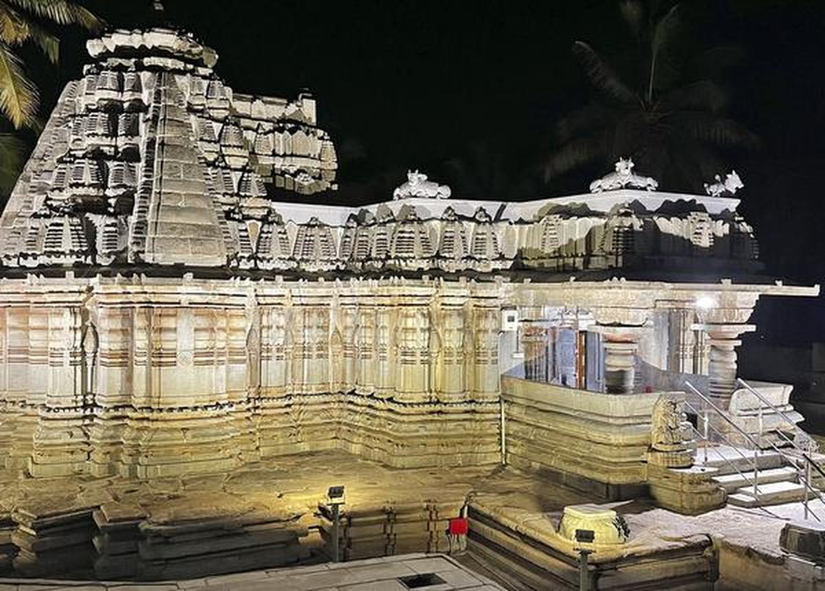 The ancient Hoysala Sri Moole Shankareshvara Temple in Turuvekere in Tumakuru district