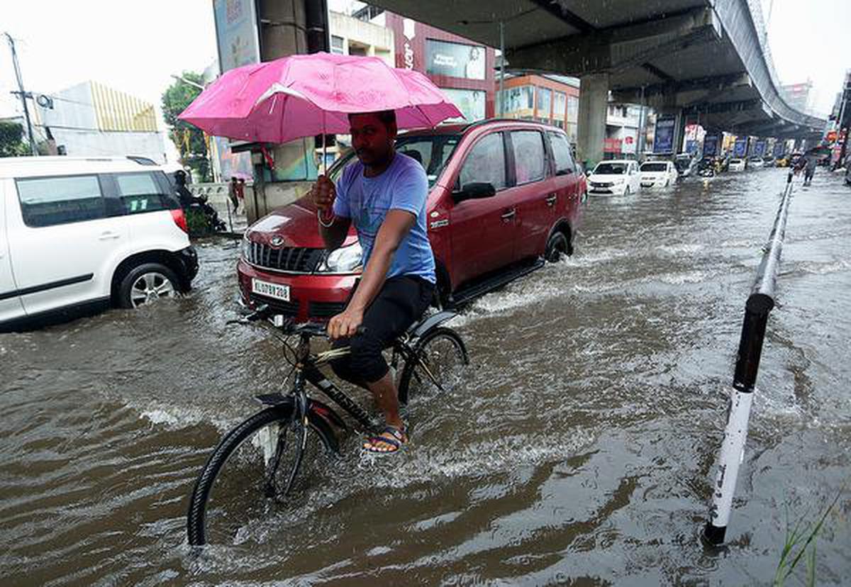 Many areas in Kochi city, including the arterial M.G. Road and the business hub near Menaka Junction, were flooded following heavy rain on Monday