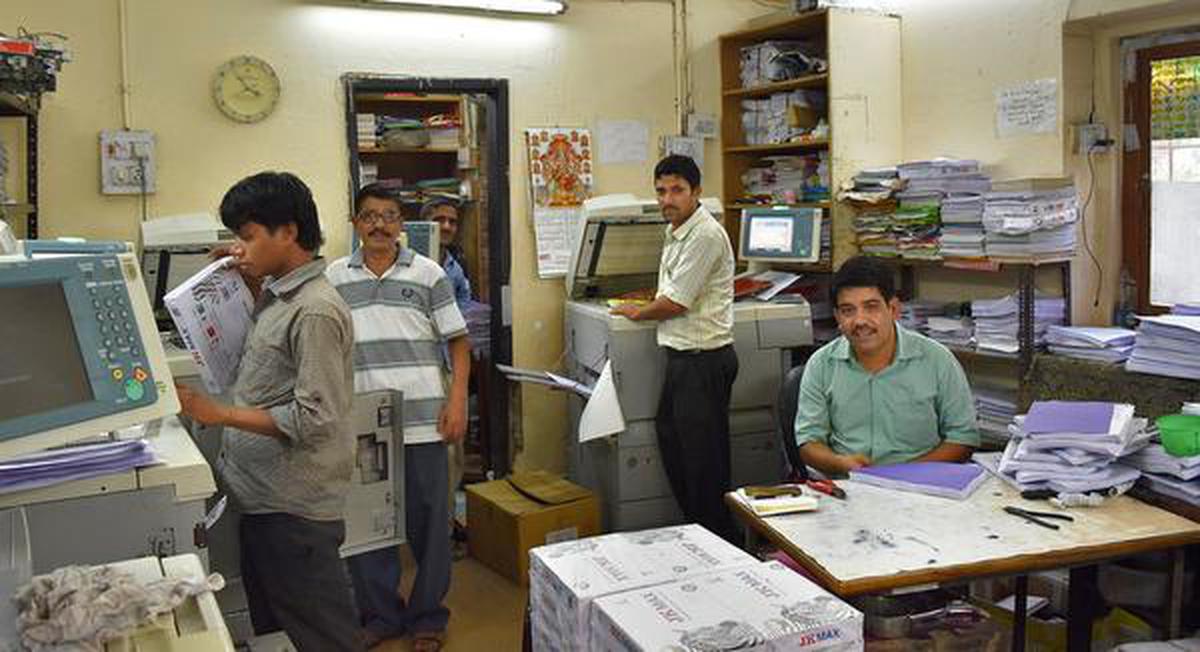 A view of Rameshwari Photocopy Service, the shop implicated in the DU photocopy case.