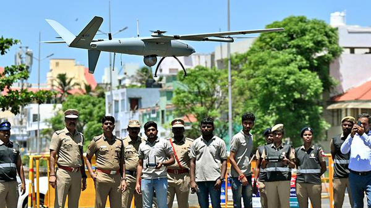 Drone surveillance at SSLC exam centres in Karnataka