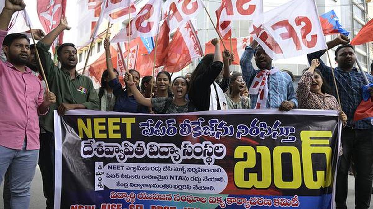 Protests over NEET fiasco, NTA; many schools and colleges shut