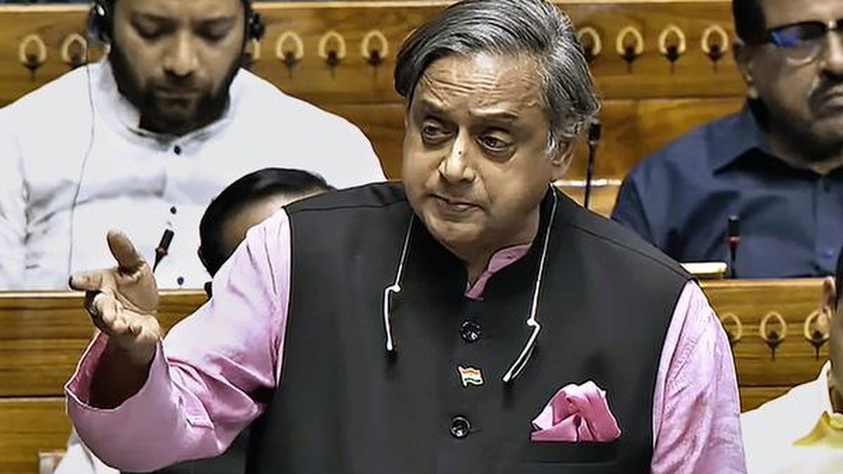 Shashi Tharoor recites poem in Parliament to critique taxation