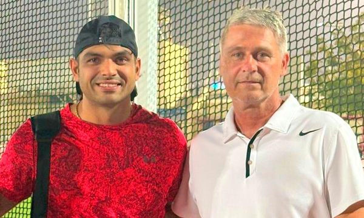 Neeraj Chopra with his coach jan železný