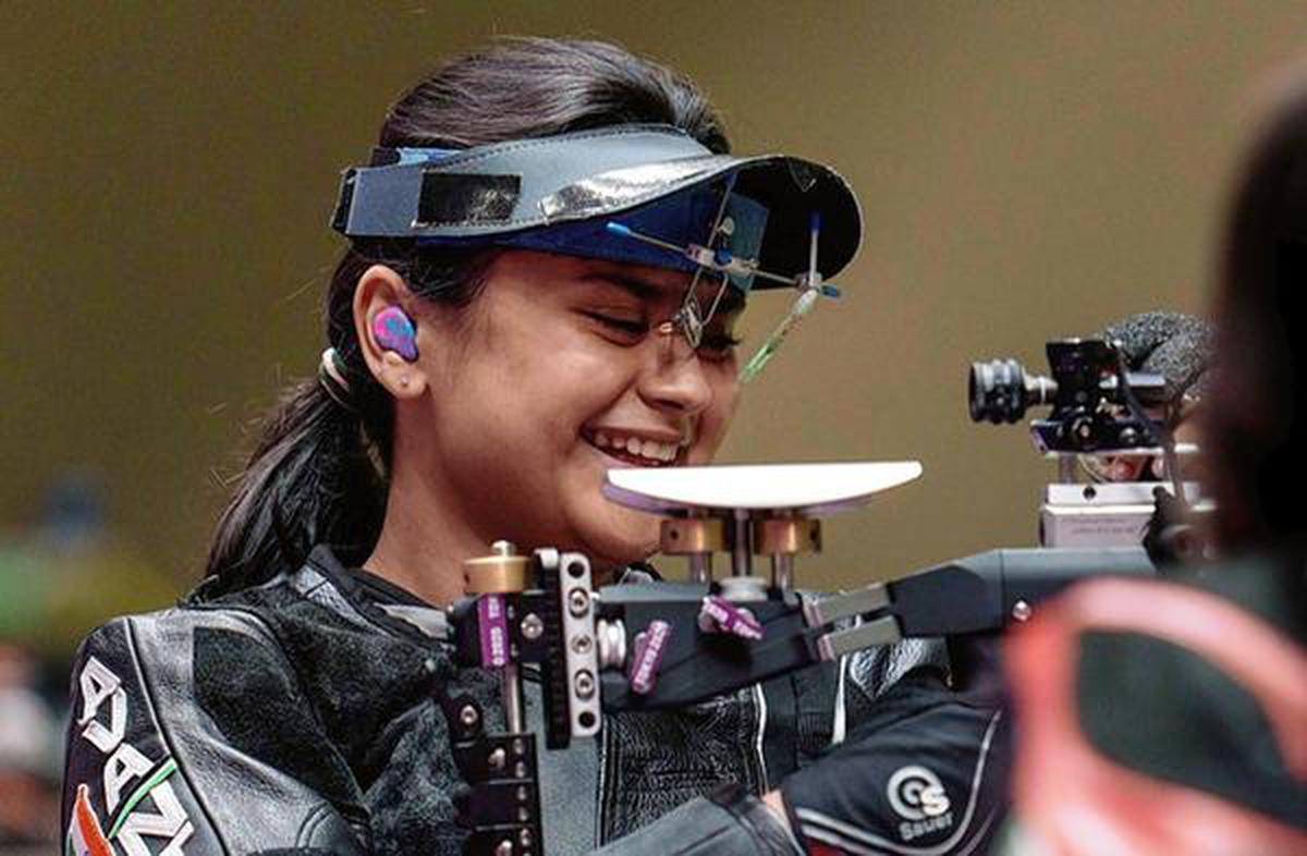 Double delight: Avani claimed the 50m Rifle 3 Position SH1 bronze to add to the gold she had won earlier. 