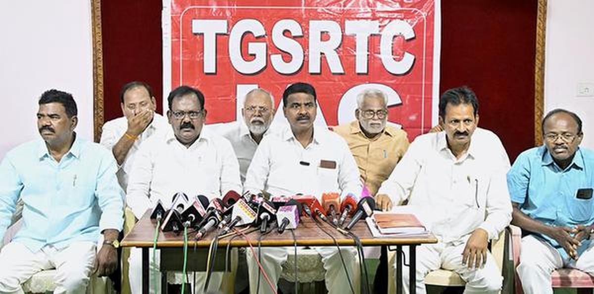 Watch: Telangana RTC employees go on strike over unmet demands