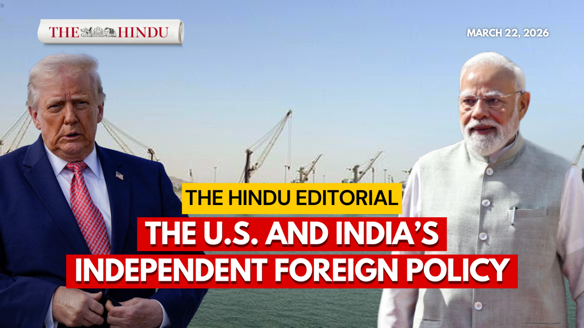 ​Turning point: On the U.S. and India’s independent foreign policy | The Hindu Editorial