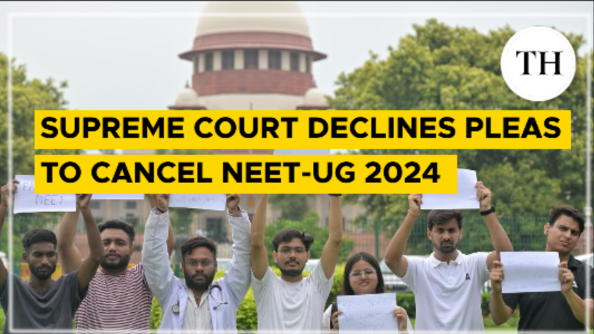 Watch: Supreme Court declines pleas to cancel NEET-UG 2024