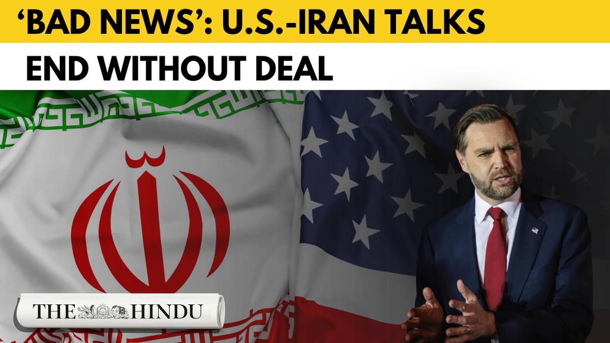 US-Iran talks end without deal; Vance says setback worse for Tehran