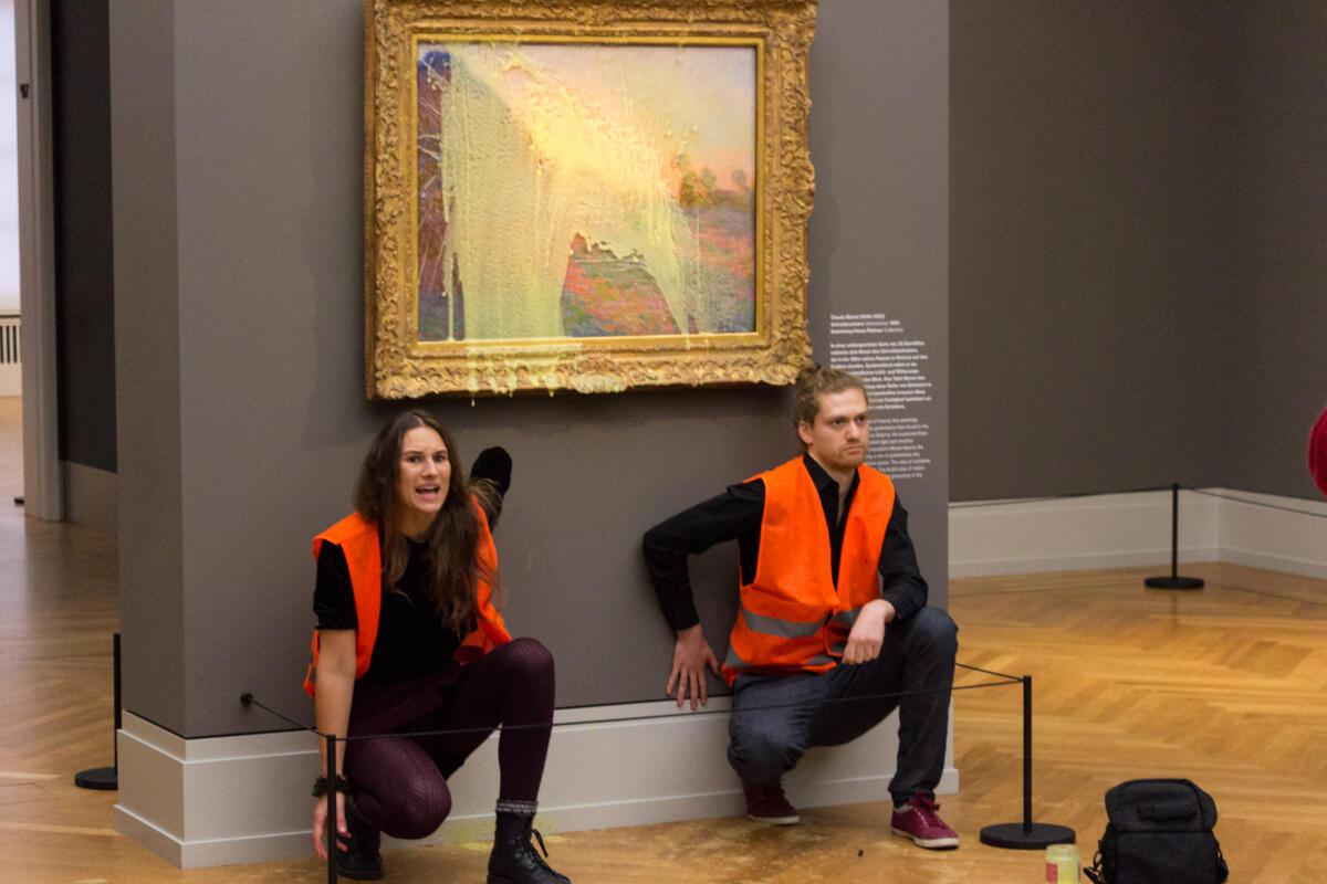  Watch | Why are climate activists throwing food at famous paintings?