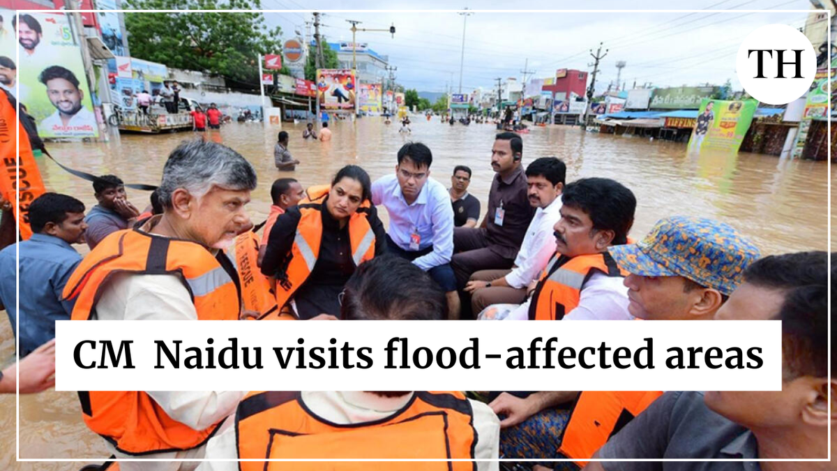 Watch: CM Chandrababu Naidu visits flood-affected areas in Vijayawada