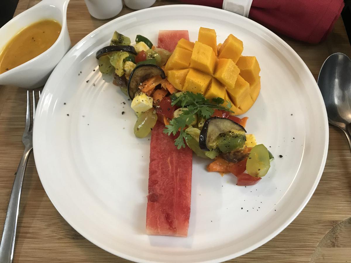 Rainbow Salad with Mango Dressing