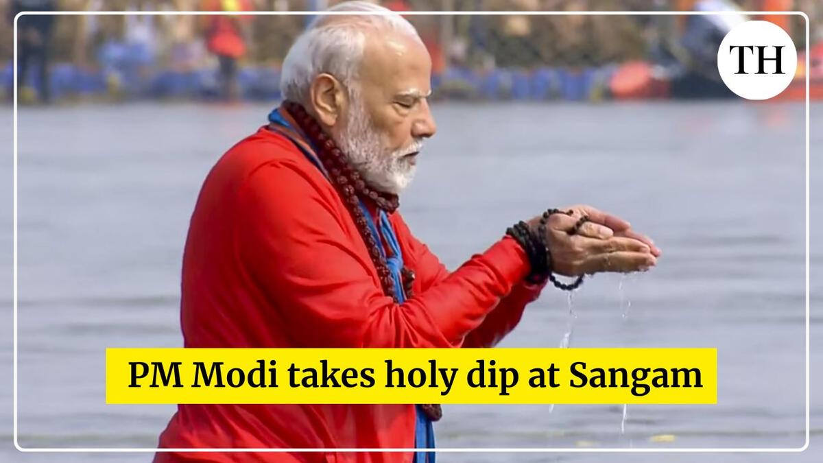 PM Modi attends Maha Kumbh Mela, takes holy dip